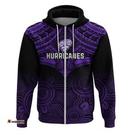 hobart hurricanes cricket hoodie unique indigenous art mix polynesian pattern