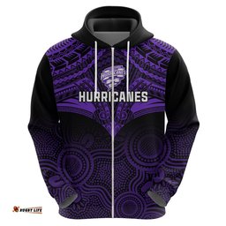 hobart hurricanes cricket hoodie unique indigenous art mix polynesian pattern