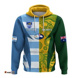 personalised australia and argentina rugby hoodie wallabies mix los pumas