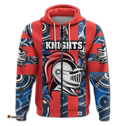custom personalised knights zip hoodie newcastle aboriginal vertical style 01