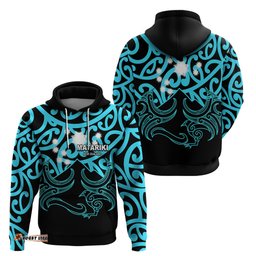 matariki new zealand hoodie maori new year light blue