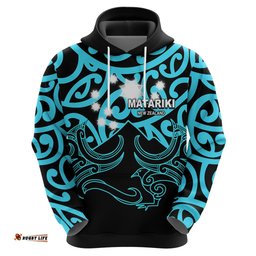 matariki new zealand hoodie maori new year light blue