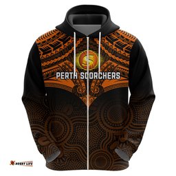 perth scorchers cricket hoodie unique indigenous art mix polynesian pattern