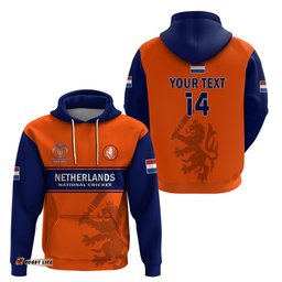 personalised netherlands cricket hoodie dynamic version