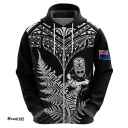 personalised new zealand silver fern rugby hoodie go all black world cup