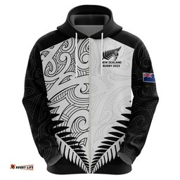 custom new zealand rugby hoodie proud aoteroa stylised maori koru