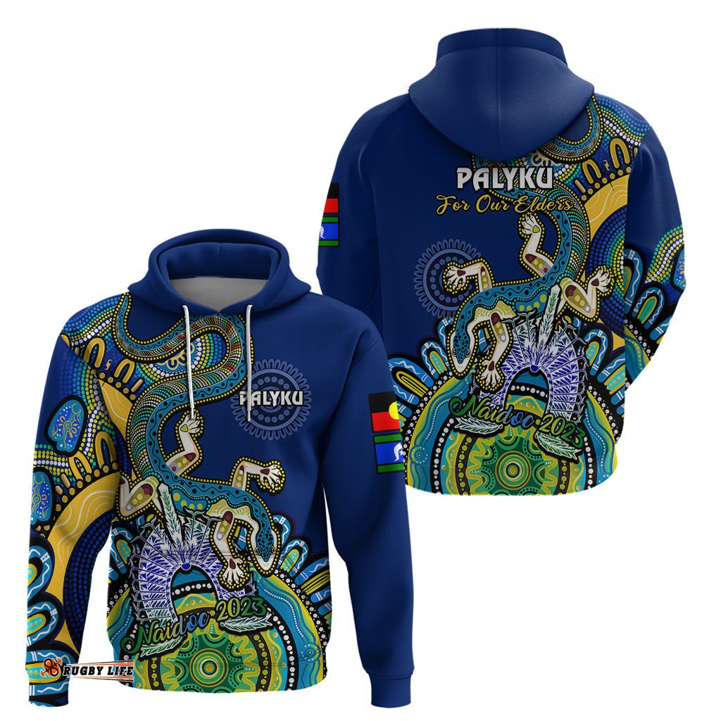 australia naidoc hoodie palyku indigenous lizard for our elders