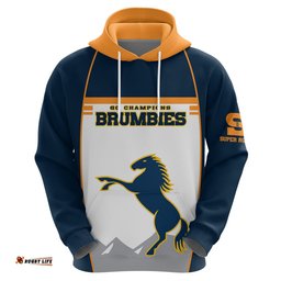 custom text and number brumbies super rugby hoodie brumbies go champions