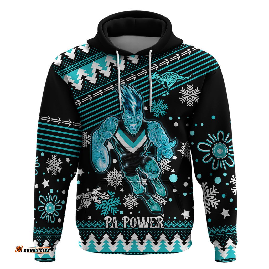 custom port adelaide power football hoodie port adelaide power football christmas vibe