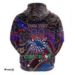merry christmas afl adelaide crows hoodie aboriginal santa football mascot