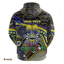 merry christmas cowboys hoodie aboriginal santa rugby mascot north queensland