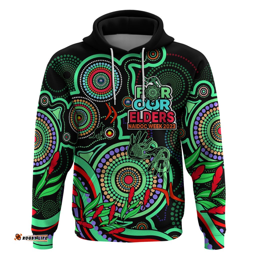 naidoc week hoodie indigenous tribal ver02 green
