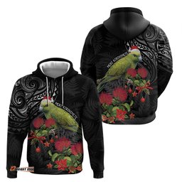 meri kirihimete kakapo hoodie black silver fern christmas vibe