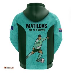 australia soccer hoodie sam kerr matildas proud world cup turquoise