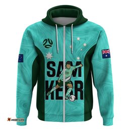 australia soccer hoodie sam kerr matildas proud world cup turquoise