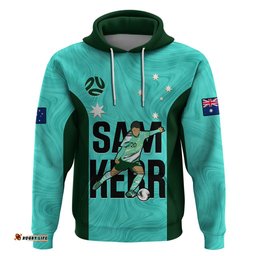 australia soccer hoodie sam kerr matildas proud world cup turquoise