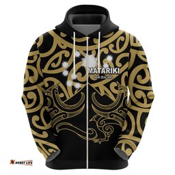 matariki new zealand hoodie maori new year gold
