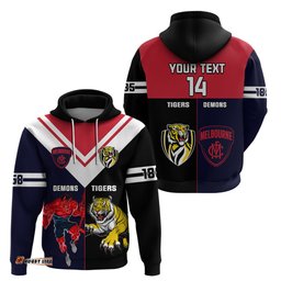 custom demons and tigers football hoodie together sporty version