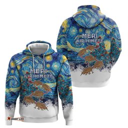 new zealand christmas hoodie kiwis santa sleigh starry night style