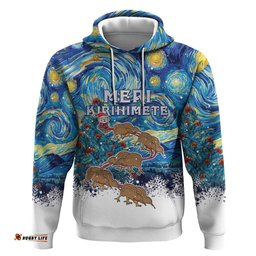 new zealand christmas hoodie kiwis santa sleigh starry night style