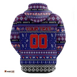 personalized knights rugby xmas hoodie australia nrl mascot