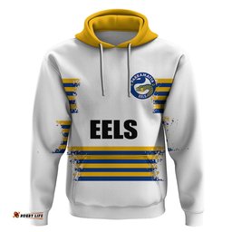 custom personalised and number eels nrl hoodie simple white style