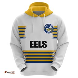 custom personalised and number eels nrl hoodie simple white style