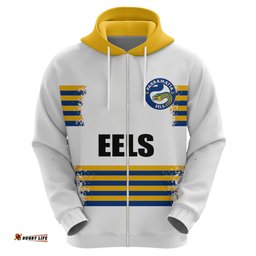 custom personalised and number eels nrl hoodie simple white style