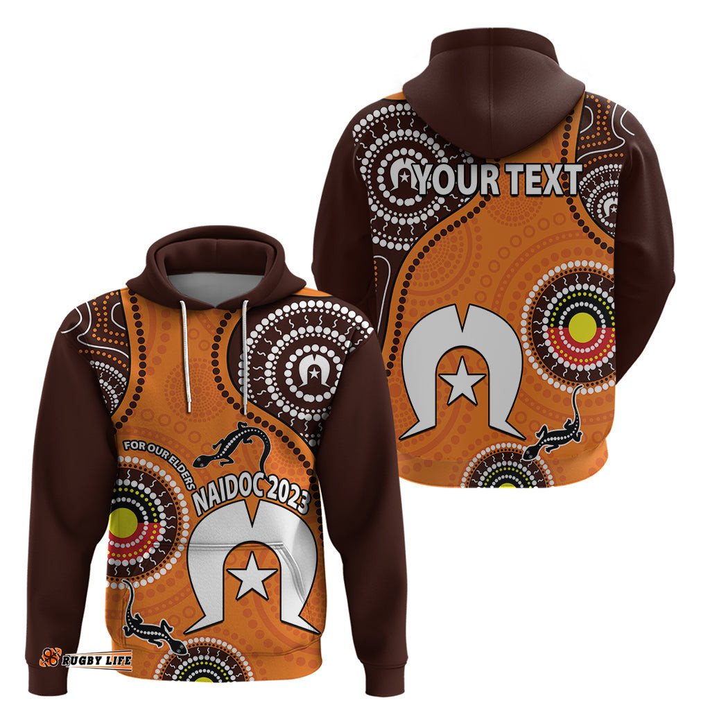 custom personalised naidoc week hoodie lizard aboriginal