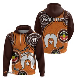 custom personalised naidoc week hoodie lizard aboriginal