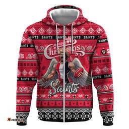 personalized saints football xmas hoodie australia afl mascot