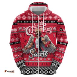 personalized saints football xmas hoodie australia afl mascot