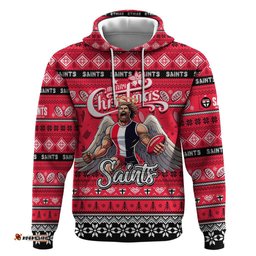 personalized saints football xmas hoodie australia afl mascot