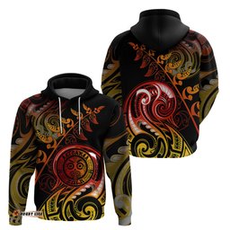 new zealand hoodie aotearoa wisdom face maori fern tattoo arty