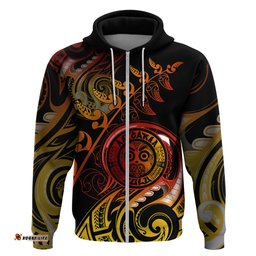 new zealand hoodie aotearoa wisdom face maori fern tattoo arty