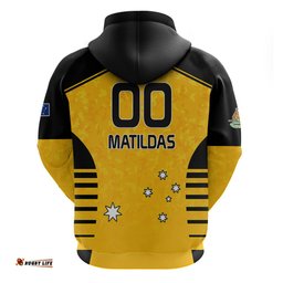 custom australia soccer hoodie matildas socceroos black vibe