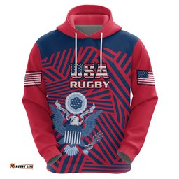 personalised united states rugby hoodie usa go eagles pacific