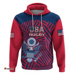 personalised united states rugby hoodie usa go eagles pacific