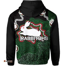 custom personalised rabbitohs hoodie aboriginal 2