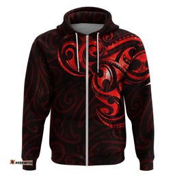 new zealand hoodie maori matariki galaxy sky red