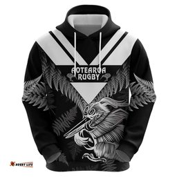 aotearoa silver fern rugby custom hoodie 2024 go kiwi