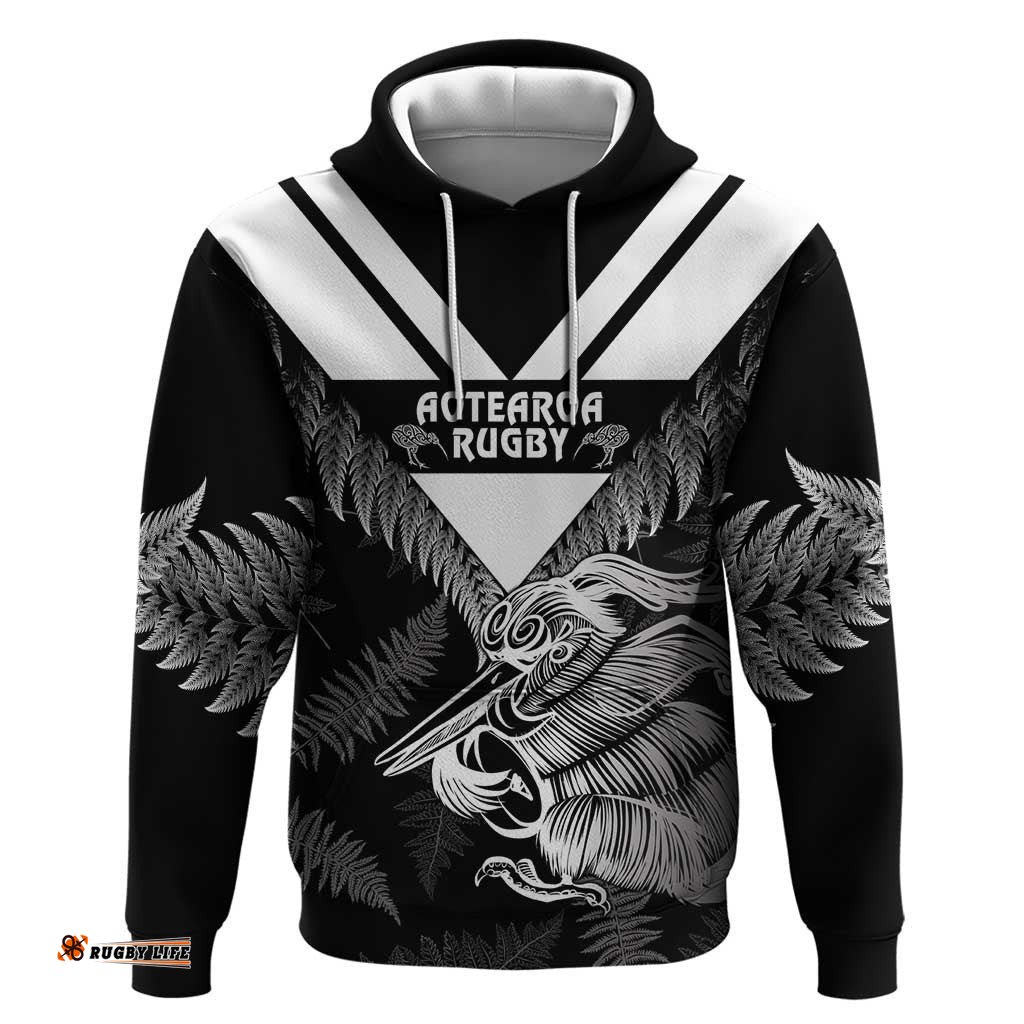 aotearoa silver fern rugby custom hoodie 2024 go kiwi