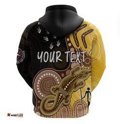 personalised naidoc week afl hawks hoodie aboriginal dot art lizard mix boomerang