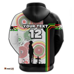 custom personalised penrith panthers zip hoodie anzac day power style