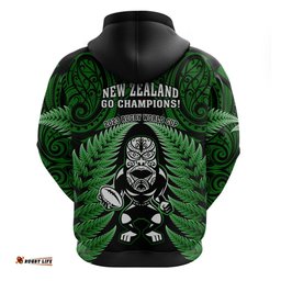 new zealand aotearoa rugby hoodie nz tiki with maori fern world cup green version
