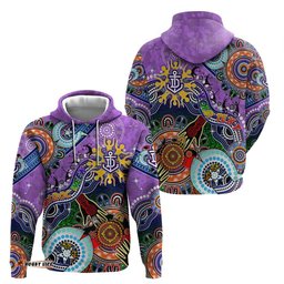 custom naidoc week 2024 fremantle dockers freo hoodie australia aboriginal dot painting