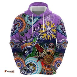 custom naidoc week 2024 fremantle dockers freo hoodie australia aboriginal dot painting
