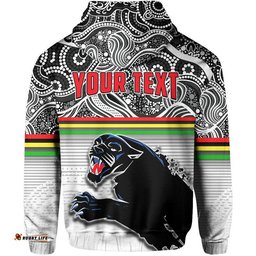 custom personalised panthers rugby champions indigenous basic style hoodie