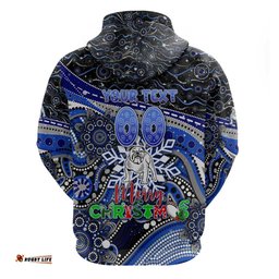 merry christmas bulldogs hoodie aboriginal santa rugby mascot canterbury bankstown