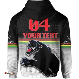 custom personalised panthers aboriginal zip hoodie simple style